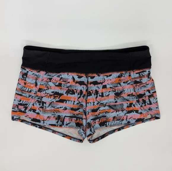 Lululemon Speed Up Shorts 2.5" Inversion Multi | Size 10 | Pink Orange Black - Picture 14 of 15